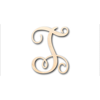 Unfinished Wood Monogram T Shape - Craft - up to 46" DIY