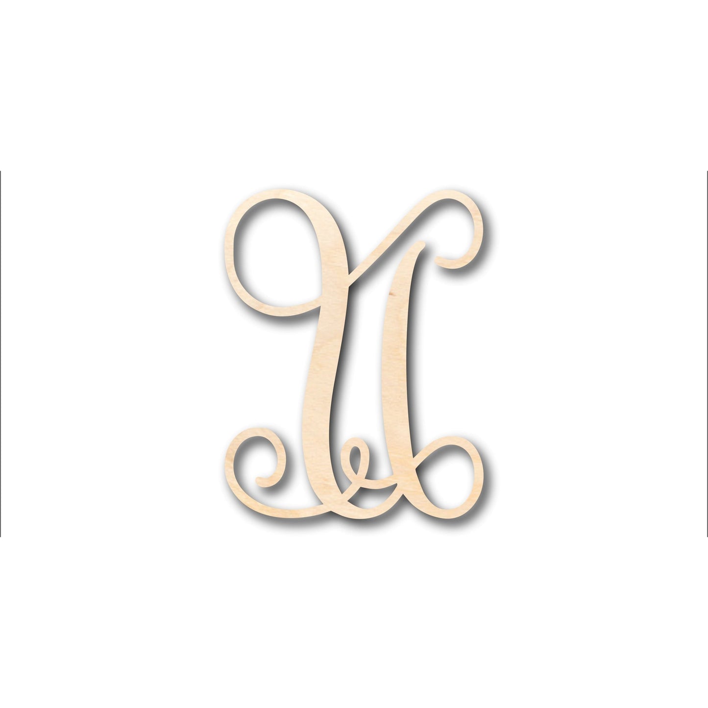 Unfinished Wood Monogram U Shape - Craft - up to 46" DIY