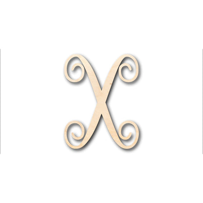 Unfinished Wood Monogram X Shape - Craft - up to 46" DIY
