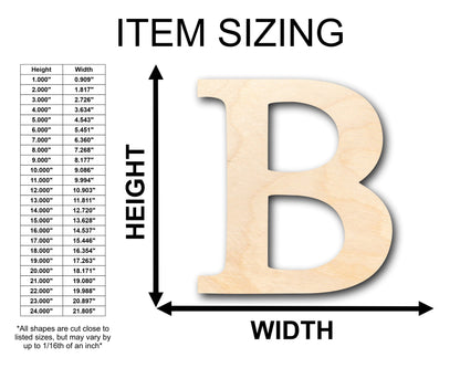 Unfinished Wood Bold Beta Shape - Craft - up to 46" DIY