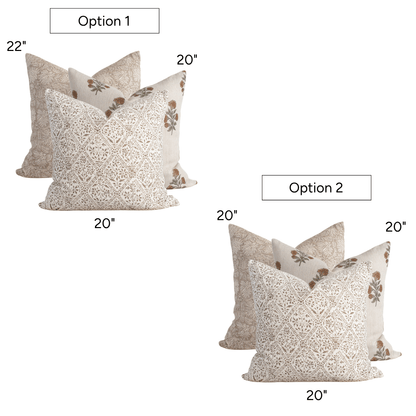 Carlisle Pillow Combination | Set of Three Pillow Covers