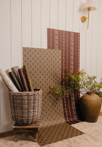 Roselle Stripe Wallpaper by Safari Natalia x Taddy Mikelaites