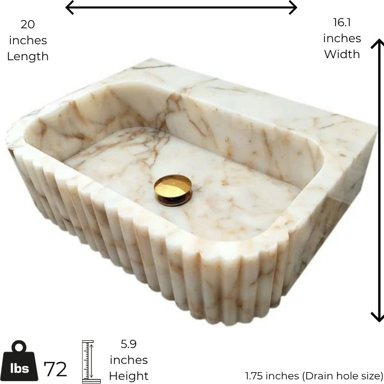 Calacatta Viola Marble Sink