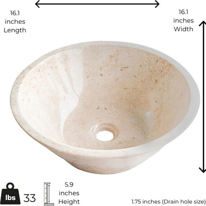 Cappuccino Marble Sink