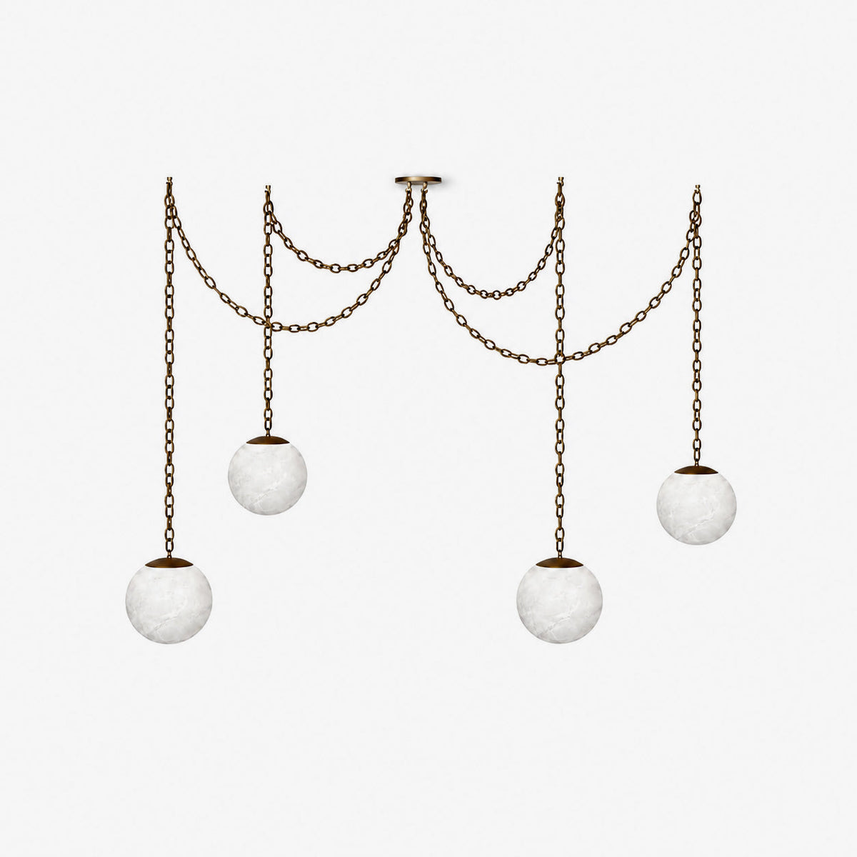 Catenelle Alabaster Swag Pendant Light