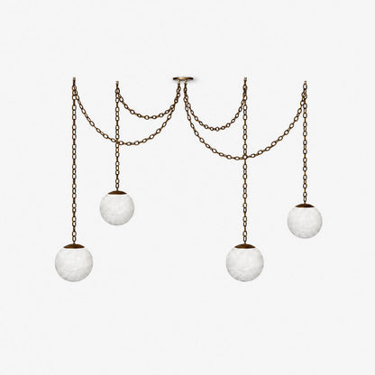 Catenelle Alabaster Swag Pendant Light