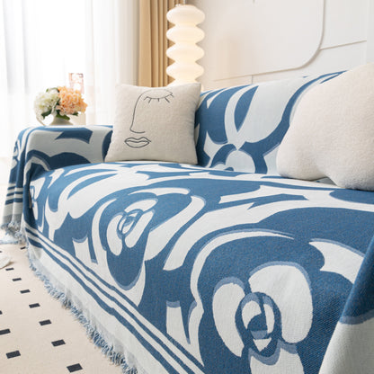 Chenille Sofa Cover Blanket, Couch Cover Blanket Throws for Couches Living Room Furniture Throw Covers