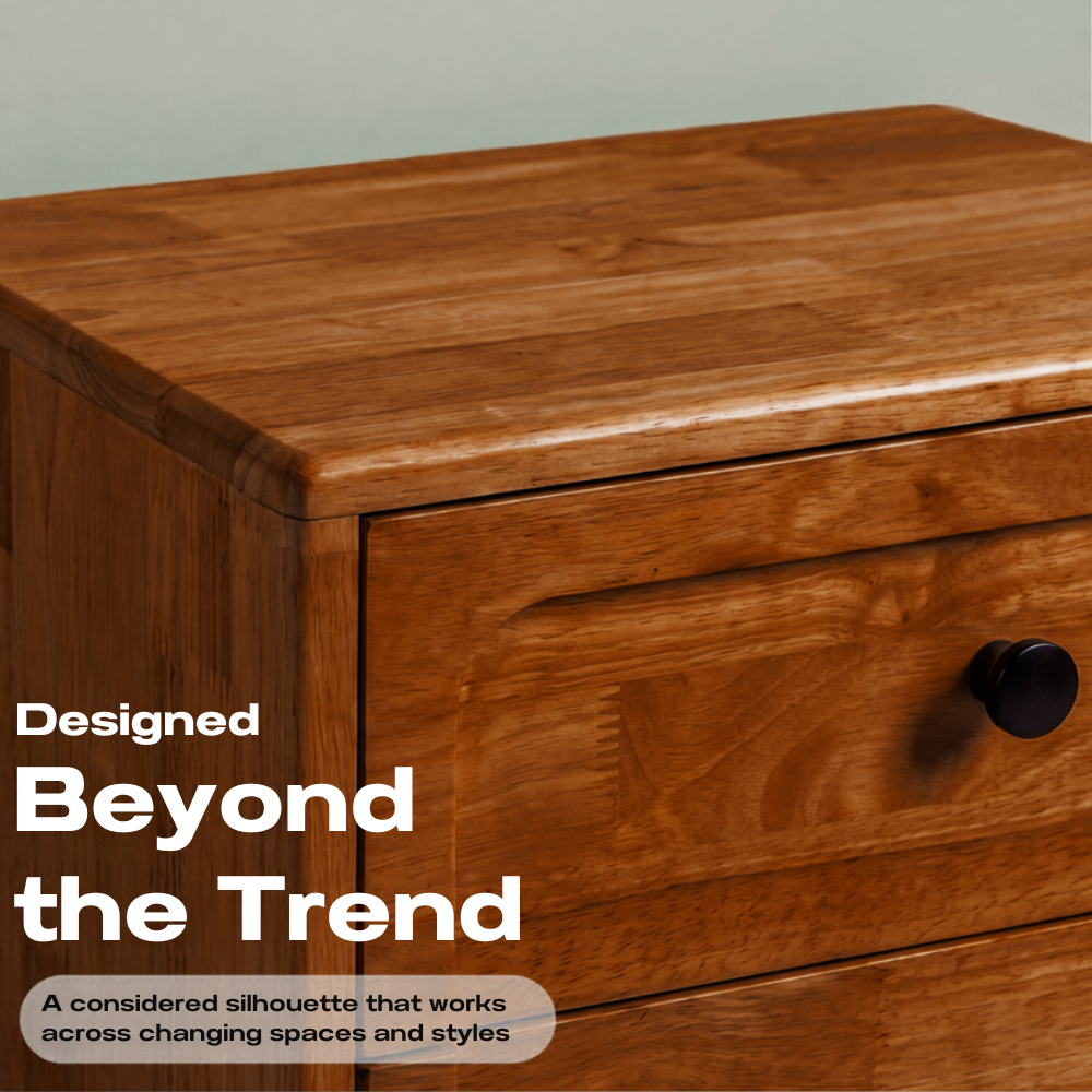 Savana Solid Wood 2-Drawer Nightstand