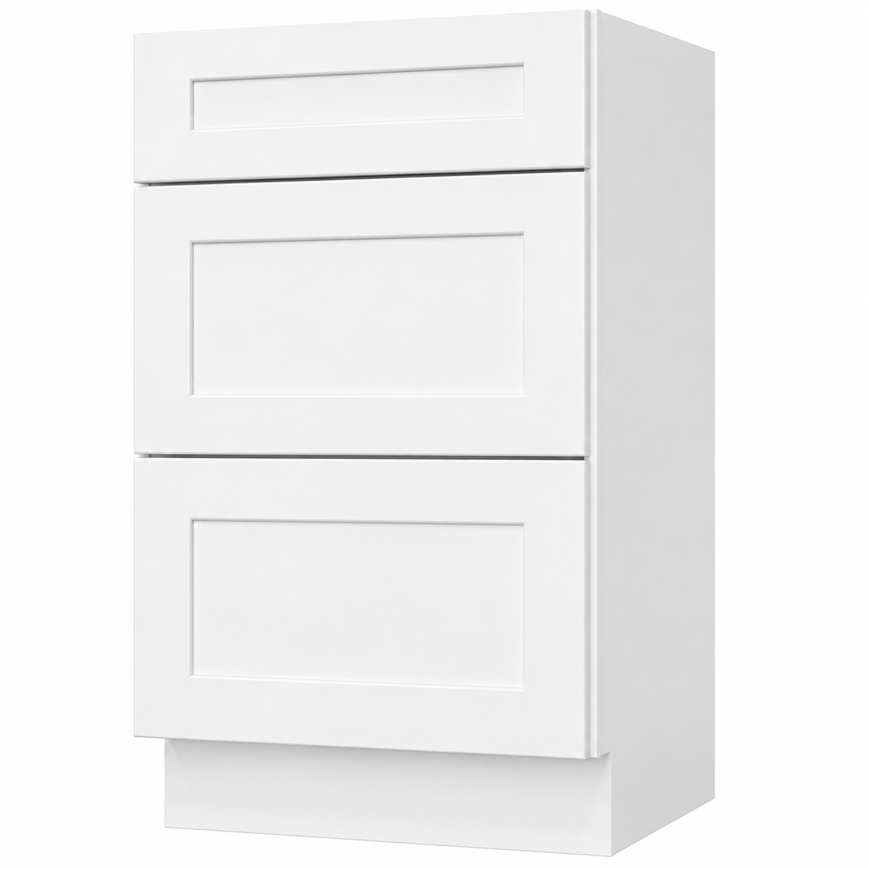 15 Inch White Shaker Vanity Drawer Base