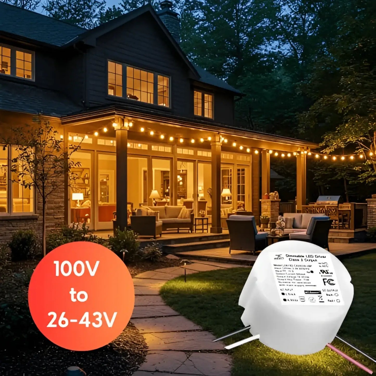 15W LED Driver with Dimmer | 120V AC to 26-43V DC Triac Dimmable