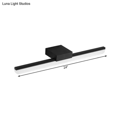 DecorBites™ 16"/20" Ultra-Thin Acrylic LED Wall Light Sconce - Modern Style, Black or White Finish, Warm or White Light