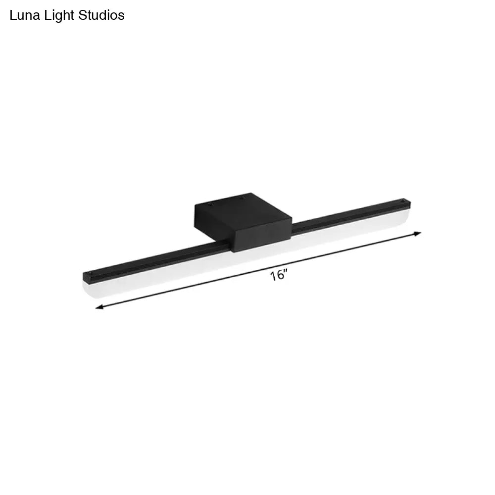 DecorBites™ 16"/20" Ultra-Thin Acrylic LED Wall Light Sconce - Modern Style, Black or White Finish, Warm or White Light