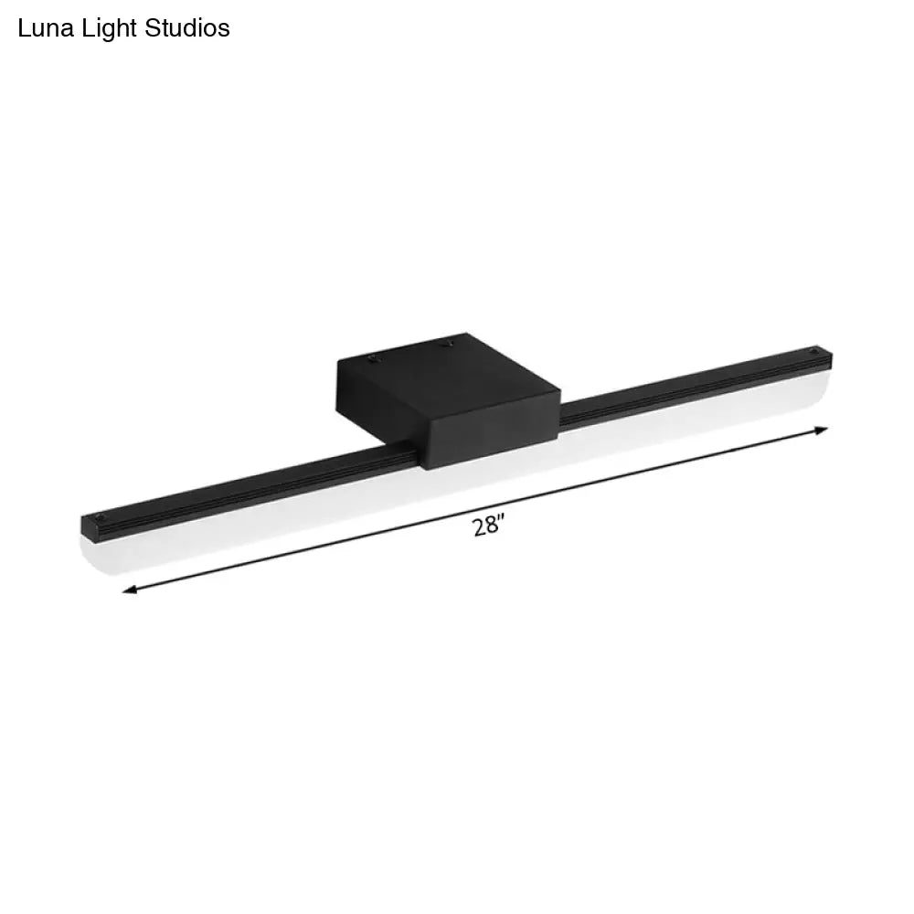 DecorBites™ 16"/20" Ultra-Thin Acrylic LED Wall Light Sconce - Modern Style, Black or White Finish, Warm or White Light
