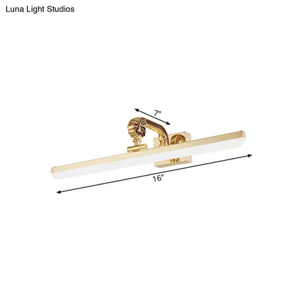DecorBites™ 16"/21.5" Modern LED Vanity Lighting - Ultra-Thin Golden Metal & Acrylic Wall Mounted Light