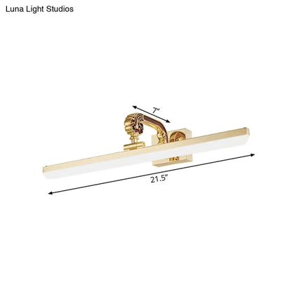 DecorBites™ 16"/21.5" Modern LED Vanity Lighting - Ultra-Thin Golden Metal & Acrylic Wall Mounted Light