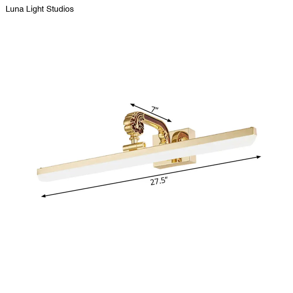 DecorBites™ 16"/21.5" Modern LED Vanity Lighting - Ultra-Thin Golden Metal & Acrylic Wall Mounted Light