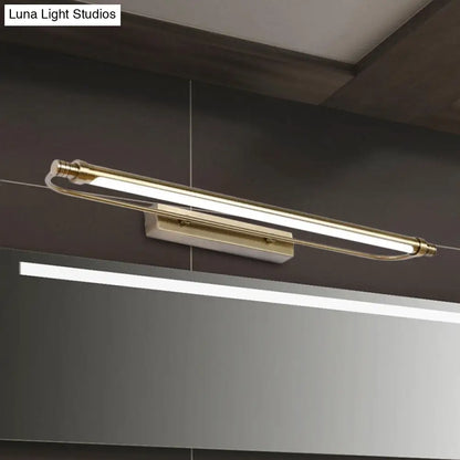 DecorBites™ 16"/21" Tubed Vanity Light Fixture in Bronze with LED Metal and Acrylic Design – Warm/White Lighting