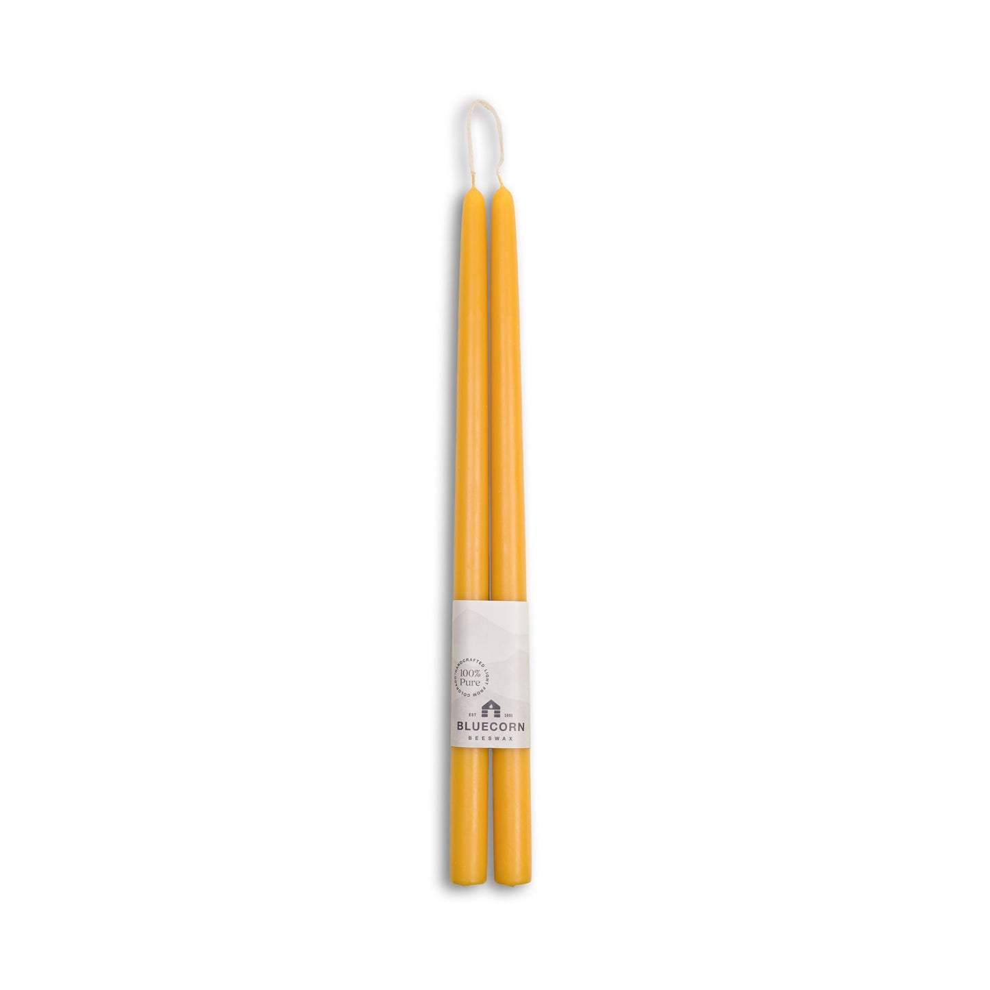 Beeswax Taper Candles - Hand-Dipped - 1 Pair
