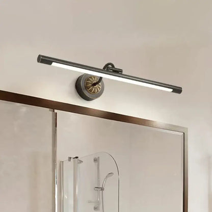 DecorBites™ 17-22" Modish Swing Arm Wall Lamp with LED Black Vanity Mirror Light