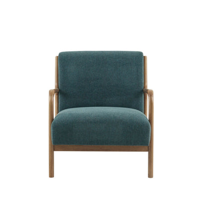 Mid-Century Style Lounge Chair With Upholstered Seat