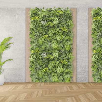 Hawaiian Sunrise Flowering Artificial Vertical Garden Green Wall Panel 40×40in 11 SQ FT – UV Resistant – Commercial Grade