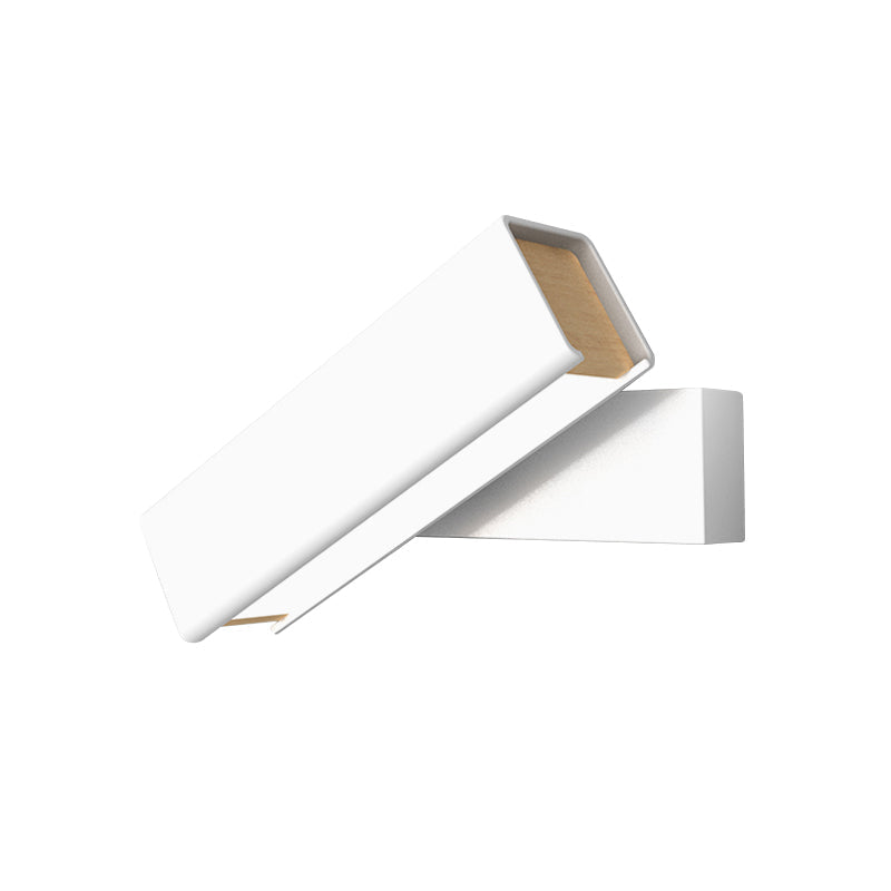 DecorBites™ Rotatable LED Sconce Lamp: Modern Aluminum Wall Mounted Lighting in Warm/White Light - Black/White-Wood Finish