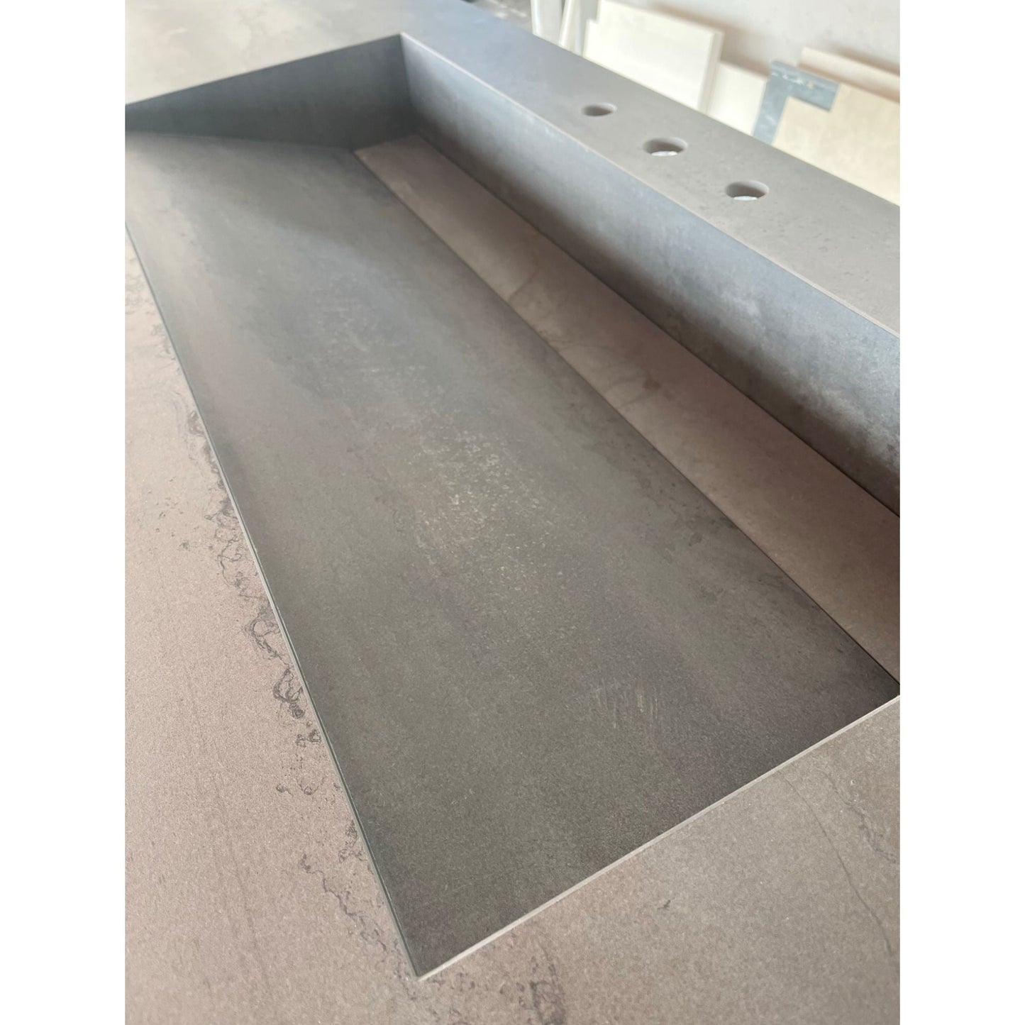 HANDCRAFTED METAL DARK ENGINEERED PORCELAIN SINK (ES-070)