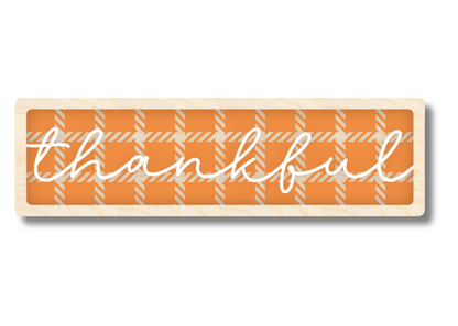 Unfinished Wood Layered Thankful Plaid Sign | 4 Layers | up to 46"