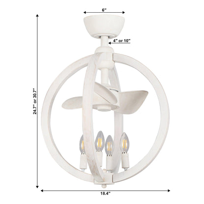 18" Cairns DC Motor Modern Downrod Mount Reversible Ceiling Fan with Lighting and Remote Control