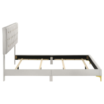 Kendall Upholstered Queen Panel Bed White