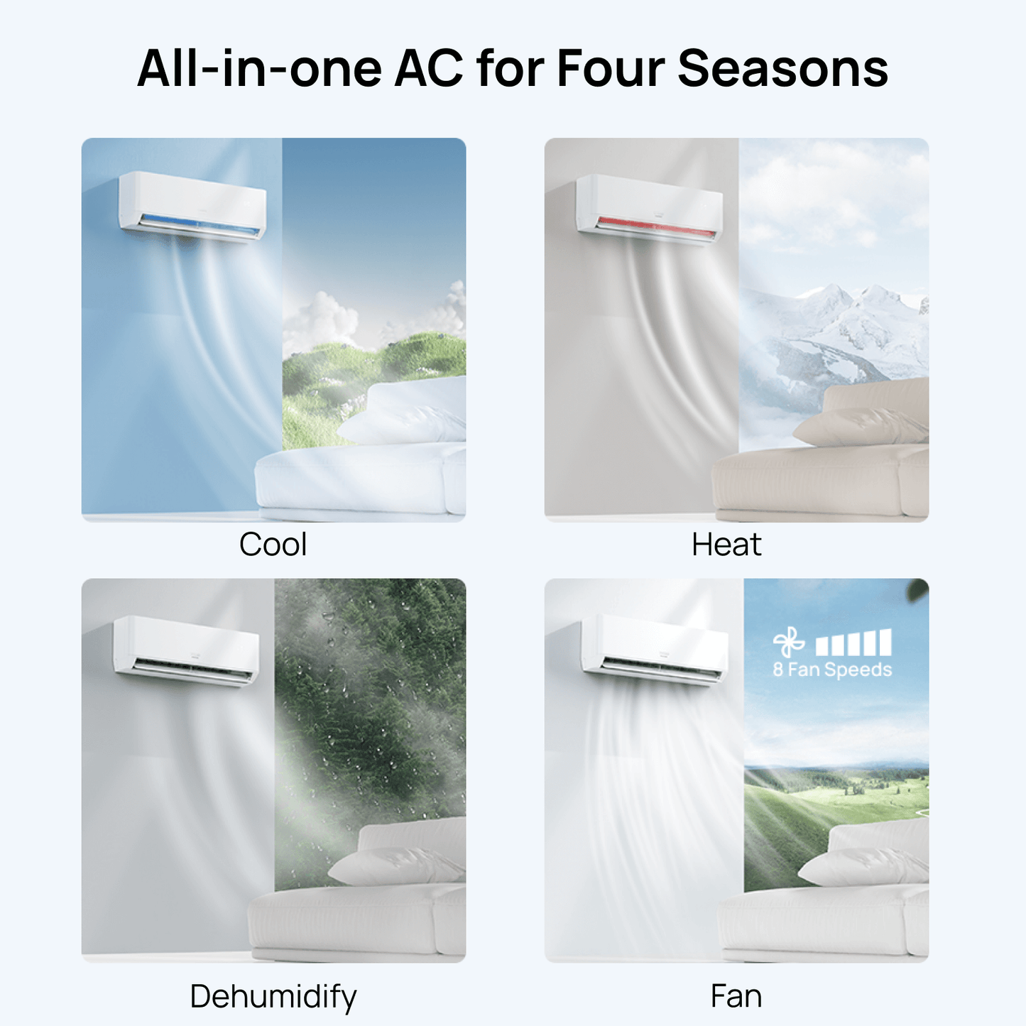Greenland 18,000 BTU Single Zone Mini Split AC (R454B)