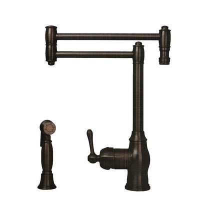 One-Handle Copper Pot Filler Kitchen Faucet with Side Sprayer - AK96918P1
