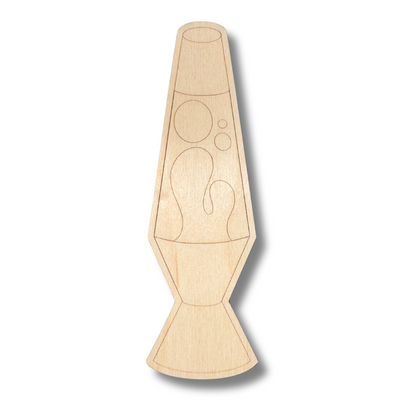 Unfinished Wood Etched Lava Lamp Shape | Paint By Line Crafts | up to 30" DIY