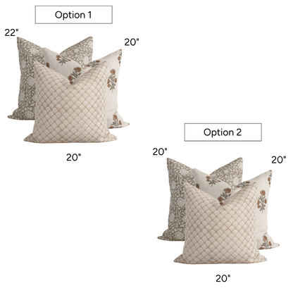 Needham Pillow Combination | Set of Three Pillow Covers