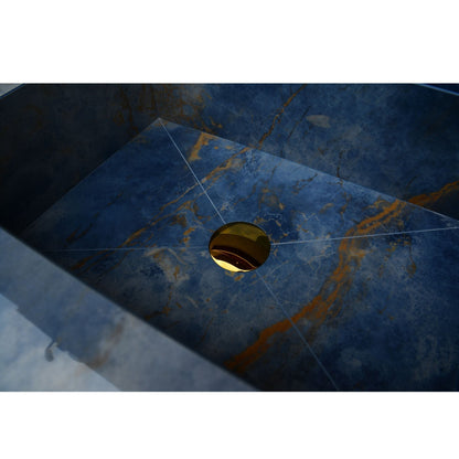 HANDCRAFTED OCEAN BLUE HIGH ENGINEERED STONE SINK (ES-034)
