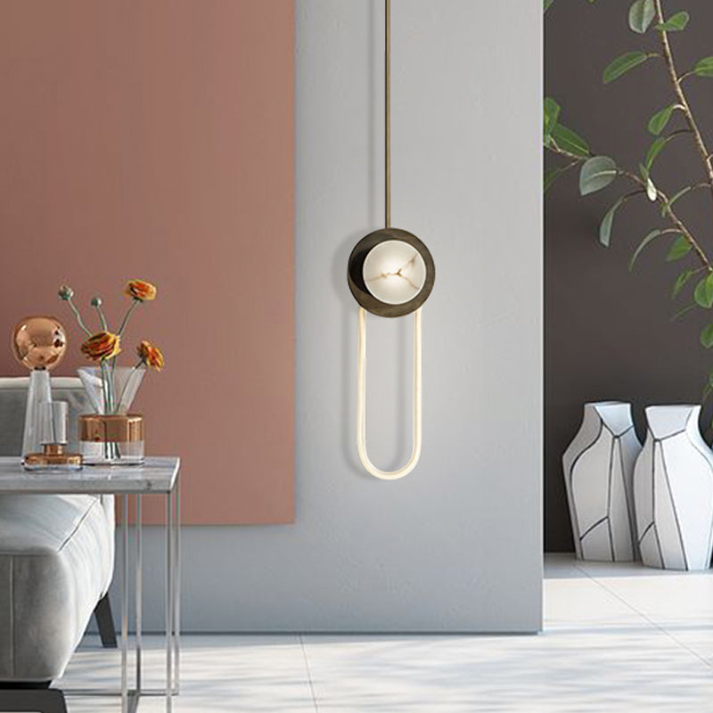 DecorBites™ Stylish Oval Wall Sconce LED Lamp in Black-Gold for Metallic Doorways