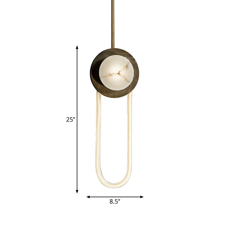 DecorBites™ Stylish Oval Wall Sconce LED Lamp in Black-Gold for Metallic Doorways
