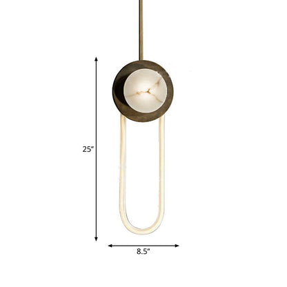 DecorBites™ Stylish Oval Wall Sconce LED Lamp in Black-Gold for Metallic Doorways