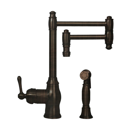 One-Handle Copper Pot Filler Kitchen Faucet with Side Sprayer