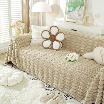 Fluffy Faux Fur Couch Cover Plush Sofa Throw, Warm & Stylish Sofa Protector