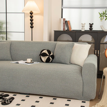 Stretch Plush Fitted Couch Slipcover Furniture Protector for 1/2/3/4/5 Cushion Couch