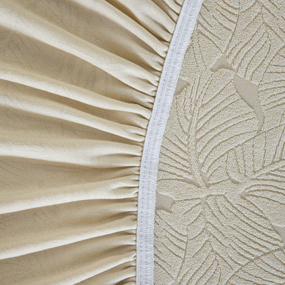 3D Jacquard Leaf Pattern Couch Slipcover, High Stretch Washable Textured Sofa Cover