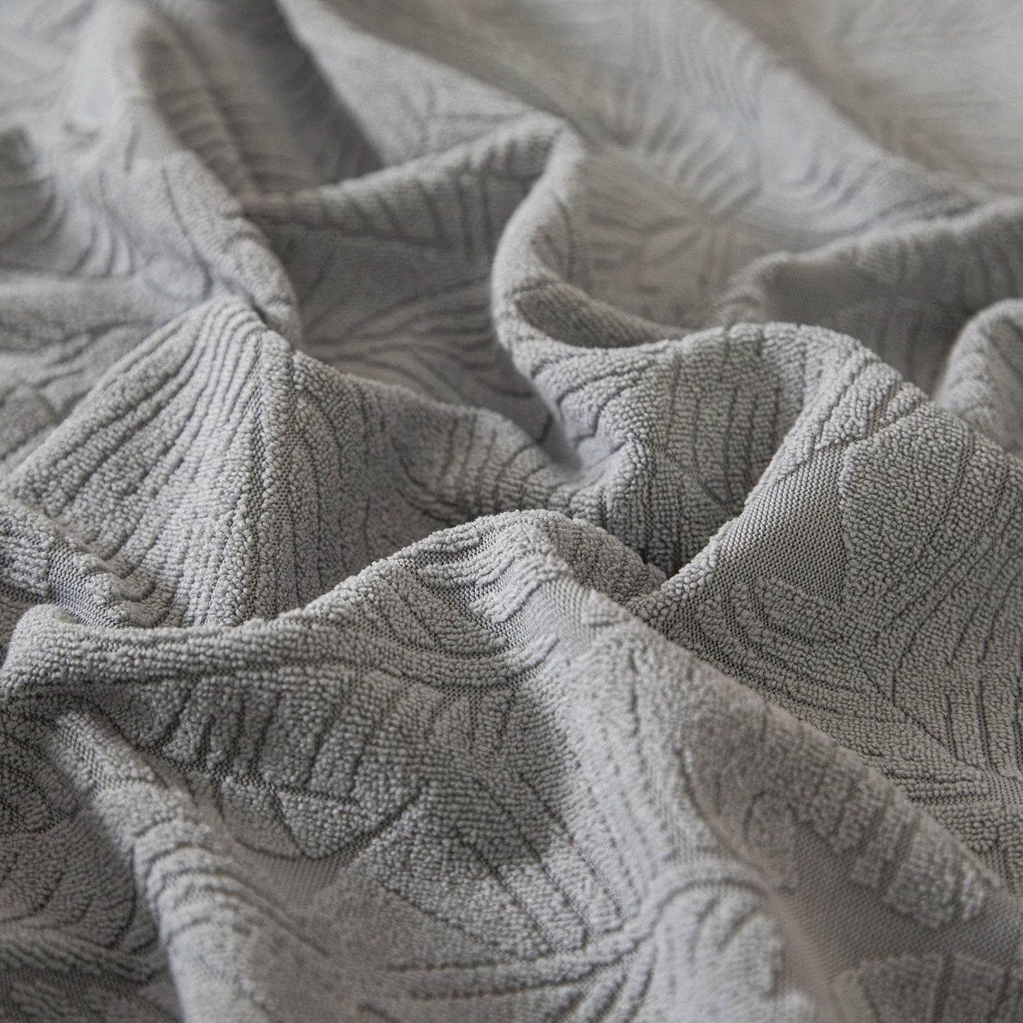 3D Jacquard Leaf Pattern Couch Slipcover, High Stretch Washable Textured Sofa Cover