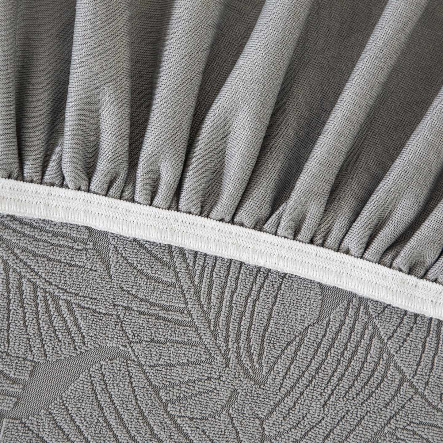 3D Jacquard Leaf Pattern Couch Slipcover, High Stretch Washable Textured Sofa Cover
