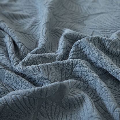 3D Jacquard Leaf Pattern Couch Slipcover, High Stretch Washable Textured Sofa Cover