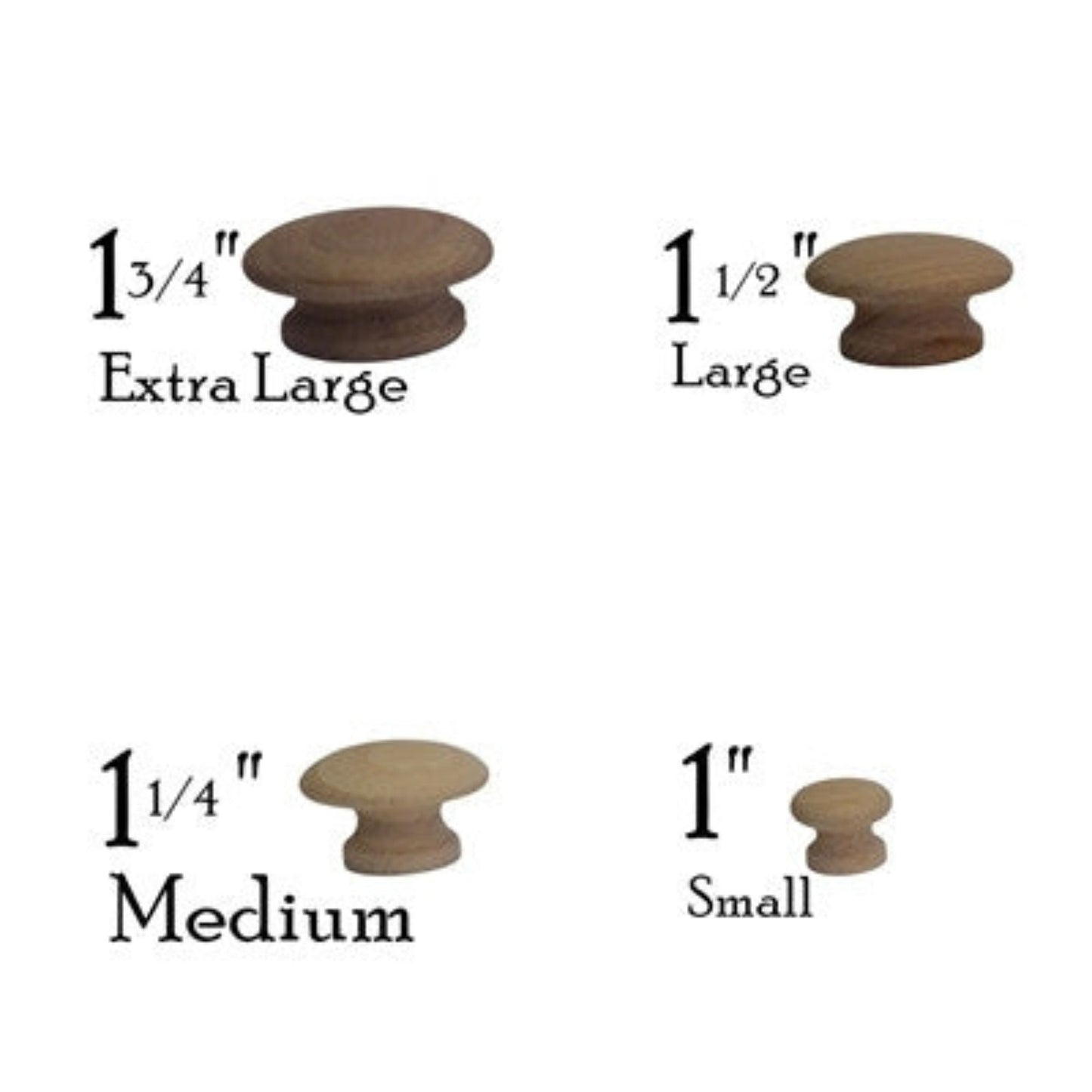 Wood Knob, Round