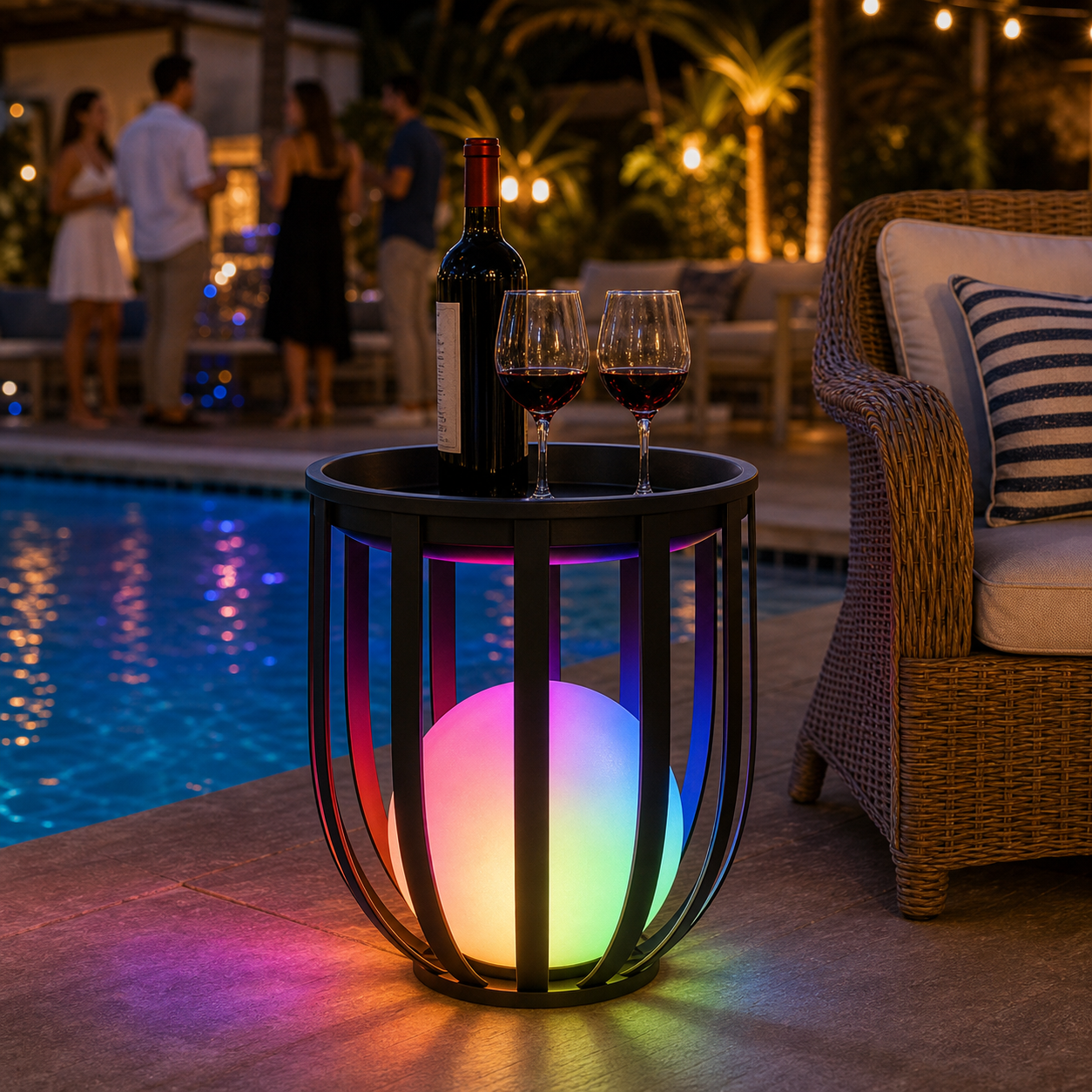 Outdoor Solar Power LED Plant Stand