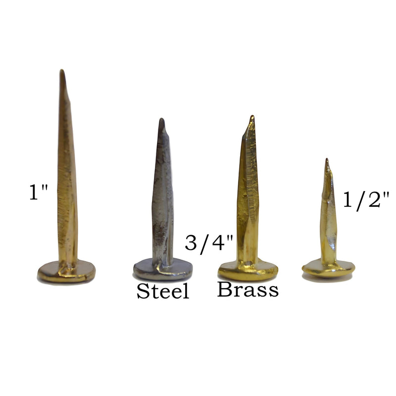 Antique Trunk Tacks - Authentic Brass & Steel for Perfect Vintage Restoration