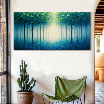 Forest Whispers Impasto Wall Art
