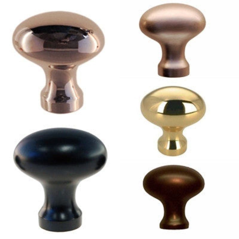 Oval Solid Brass Knob